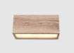 Immagine di Lampada Rettangolare da Parete Effetto Legno Doppia Emissione Sopra e Sotto 2xE14 Mayenne IP44 Trio Lighting 