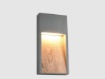 Immagine di Lampada da Parete Outdoor Salmon Antracite con Effetto Legno Led IP44 Trio Lighting