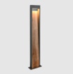 Immagine di Palo Outdoor Salmon Antracite con Effetto Legno Led IP44 Trio Lighting