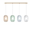 Immagine di Lampadario Moderno Vetri Multicolor Binario 4 Luci Per Tavolo Tender 1181 Top Light