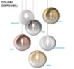 Immagine di Lampadario Sfera Vetro Pendente Per Cucina Moderna Eclipse 1184 Top Light