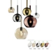 Immagine di Lampadario Moderno Ampolla Sfera Pendente Vetro 25cm Future 1155 SG Top Light