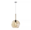 Immagine di Lampadario Moderno Ampolla Sfera Pendente Vetro 25cm Future 1155 SG Top Light