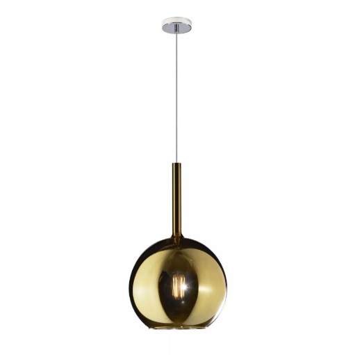 Immagine di Lampadario Moderno Ampolla Sfera Pendente Vetro 25cm Future 1155 SG Top Light