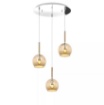 Immagine di Lampadario Per Cucina Moderna Rotondo Tre Luci Sfere Vetro Future 1155 S3TP Top Light