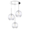 Immagine di Lampadario Per Soggiorno A Sospensione Tre Luci Sfere Vetro Future 1155 S3TG Top Light