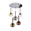 Immagine di Lampadario Per Soggiorno Moderno Grappolo 5 Sfere Vetro Multicolor Future Top Light 1155 S5TP-MC