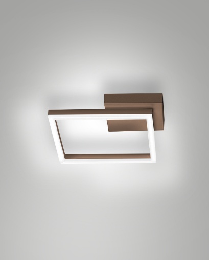 Immagine di Lampada Squadrata Corten da soffitto Bard Led Dimmer Fabas