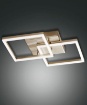 Picture of Lampadario a Soffitto Doppio Quadrato Led Bard Oro Opaco Fabas 