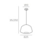 Immagine di Lampadario Pendente Boccia Vetro 25cm Per Cucina Double Skin 1176 Top Light