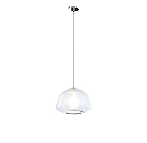 Immagine di Lampadario Pendente Boccia Vetro 25cm Per Cucina Double Skin 1176 Top Light