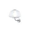 Immagine di Applique Da Parete Cromo Alpha Moderna Boccia Vetro Double Skin 1176 Top Light