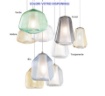 Immagine di Lampadario Binario Vetri Multicolor 4 Luci Per Tavolo Da Pranzo Double Skin Top Light