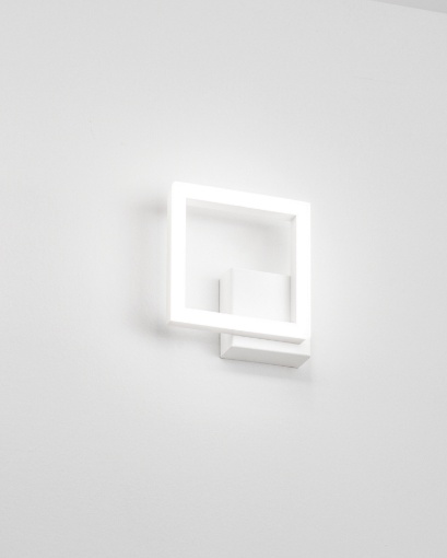 Immagine di Applique Quadrato 18x18 cm Led Dimmer Bard Bianco Fabas