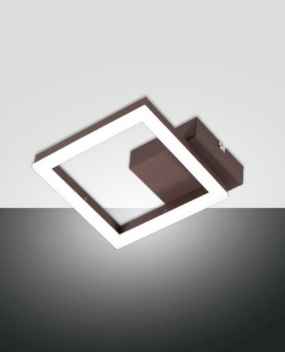 Immagine di Applique Quadrato 18x18 cm Corten Led Dimmer Bard Fabas