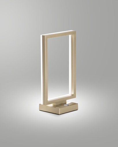 Immagine di Lumetto Moderno Led Rettangolo Oro Dimmer Bard Fabas