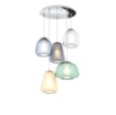 Immagine di Lampadario 5 Luci Per Soggiorno Moderno Pendenti Bocce Vetro Multicolor Double Skin Top Light