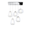 Picture of Lampadario Da Soggiorno Cromo Con Vetri Trasparenti Double Skin Top Light