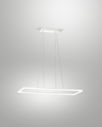 Picture of Lampadario a Sospensione Rettangolare Led 4000k Dimmer Bard Bianco Fabas