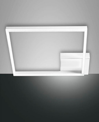 Immagine di Lampada Quadrata da Soffitto Bianca Led Bard 45x45 cm Fabas 