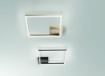 Picture of Grande Lampada Quadrata da Soffitto Led Bard Oro Opaco Fabas