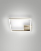 Immagine di Grande Lampada Quadrata da Soffitto Led Bard Oro Opaco Fabas