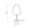 Immagine di Abat-jour Camera Da Letto Lampada Cono Vetro Fume Double Skin Gamma Top Light