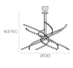 Picture of Lampadario Led Per Soggiorno Tornado 100cm Design Moderno 88w 3000k Top Light 1163