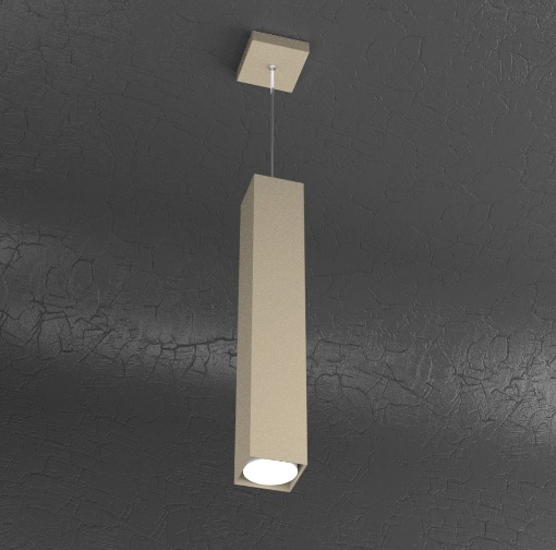 Immagine di Lampadario Led Gx53 Moderno Pendente Per Bancone Parallelepipedo Metallo 50 cm Top Light