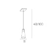 Immagine di Sospensione Da Cucina Cono Vetro Bianco Trasparente Led E27 Top Light Cone