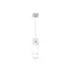 Immagine di Lampada Pendente Cilindro Vetro Bianco Trasparente Per Isola Top Light Cilinder 1078/S1