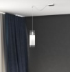 Immagine di Lampada Pendente Cilindro Vetro Con Decentramento Per Isola Cucina Top Light Cilinder 1078/S1-S