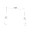 Immagine di Lampadario Moderno Cilindri Vetro Con Decentramento Per Cucina Top Light Cilinder 1078/S2-S