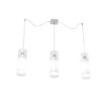 Immagine di Lampade a Sospensione Decentrate Cilindri Vetro Tre Luci Per Salotto Top Light Cilinder 1078/S3-S