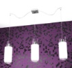 Picture of Lampade a Sospensione Decentrate Cilindri Vetro Tre Luci Per Salotto Top Light Cilinder 1078/S3-S