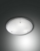 Immagine di Lampada Rotonda da Soffitto Paralume Lastra Vetro Bianco Hill Ø40 cm Fabas