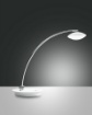 Picture of Lampada da Scrivania Moderna Bianca Diffusore Led Touch e Braccio Flessibile Hale Fabas