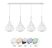 Picture of Lampadario Moderno Per Tavolo Struttura Bianca 4 Coni Vetro Kona Top Light