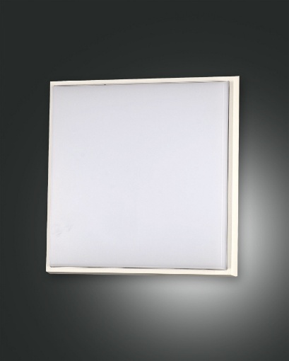 Immagine di Lampada Bianca Quadrata da Soffitto per Esterno Led 24x24 cm Desdy IP54 Fabas