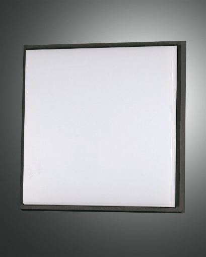 Immagine di Plafoniera 30x30 cm per Esterno Led 30w Bordo Nero Desdy IP54 Fabas