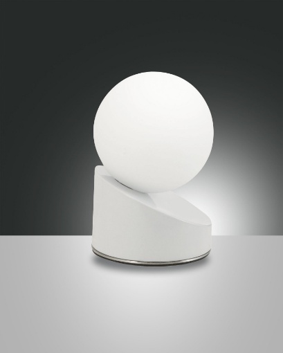 Picture of Lumetto Decorativo Bianco Paralume Sfera Vetro Soffiato Led Touch Gravity Fabas