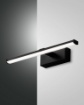 Immagine di Applique Led Lineare Specchio Bagno IP44 Nala Nero L.30 cm Fabas