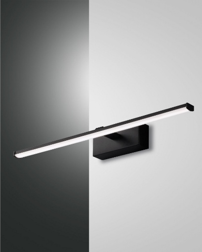 Immagine di Lampada Nera da Specchio Lineare L.50 cm Nala Led IP44 Fabas 