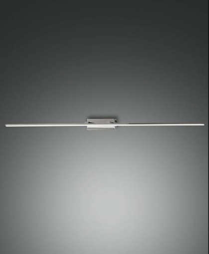 Immagine di Grande Lampada Cromo da Specchio Lineare Led 20w Nala L.109 cm Fabas