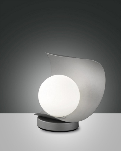 Immagine di Lumetto Argento Design Sfera Vetro Soffiato Touch Led Adria Fabas