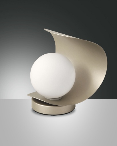 Immagine di Lumetto Oro Design Sfera Vetro Soffiato Touch Led Adria Fabas