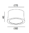 Immagine di Piccolo Faretto Antracite Rotondo  Ø8 cm Led 7w Ponza Fabas 