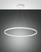 Immagine di Lampadario Sospensione Grande Anello Bianco D.100 cm Giotto Led Dimmer Fabas 