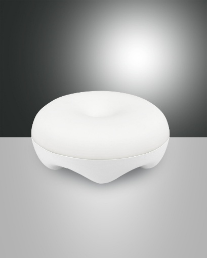 Immagine di Lumetto Bluma Bianco Luce Notturna Comodino Led Touch Dimmer D.17 cm Fabas 