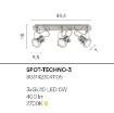 Immagine di Binario Da Parete Soffitto Con Faretti Led GU10 Direzionabili Nickel Techno Fan Europe